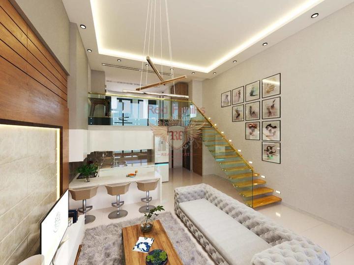 3-комнатные двухуровневые апартаменты 81,6 м² в 100 метрах от пляжа, купить квартиру в Кирения