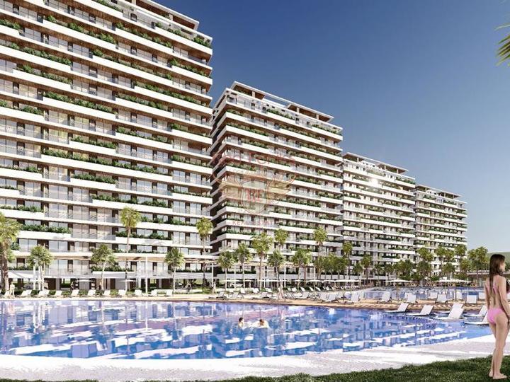 A5-S001 Апартаменты в комплексе на побережье Средиземного моря, купить квартиру в Фамагуста
